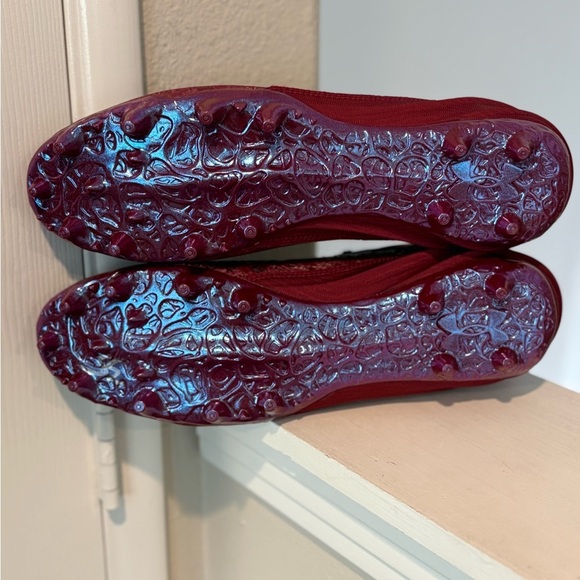 Under Armour Blur Smoke 2.0 MC Suede Mens Size 14 Football Cleats Maroon NEW - Picture 8 of 9